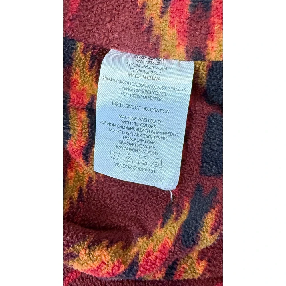 Eddie Bauer Mens S Voyager Fleece Blanket Aztec‎ Lined Jacket Tan Cowboy Western